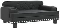 vidaXL Tierbett, Hundebett Schwarz 70x45x30 cm Kunstleder