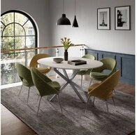 Vicco Esstisch Loyd, Wei&szlig;/Grau/Grau, 120 x 76.5 cm ausziehbar (1-St)