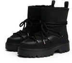 Tommy Hilfiger REAL SHEARLING LACEUP SNOWBOOT Winterboots, Blockabsatz, Plateau,