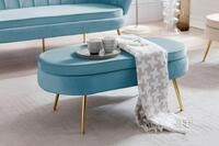 SalesFever Polsterhocker Clam - Stilvoller Hocker, Elegantes Design in ovaler...