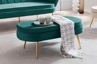 SalesFever Polsterhocker Clam - Stilvoller Hocker, Elegantes Design in ovaler...