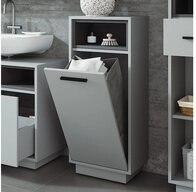 Vicco W&auml;scheschrank Beatrice, Grau/Anthrazit, 38 x 93 cm mit herausnehmbarer