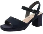 Tamaris WIDE FIT comfortFit aus Leder Blockabsatz Sandalette comfortFit blau 37 EU