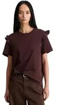 Marc O'Polo DENIM T-Shirt mit Popline-R&uuml;schen am Arm