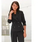 LASCANA Kurzblazer mit zweireihiger Knopfleiste und Taschen kurzer Damenblazer,