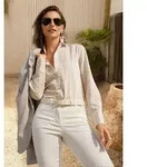 MADELEINE Kurzblazer Jersey-Blazer mit femininem Schnitt Uni-Design mit...