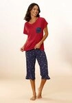 Vivance Dreams Capri-Pyjama (Set, 2 tlg) mit niedlichem Herzen-Sterne-Druck
