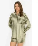 LSCN by LASCANA Shorty (Set, 2 tlg) mit Streifendruck gr&uuml;n 48/50