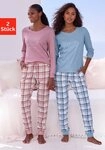 Vivance Dreams Pyjama (Packung, 2 St&uuml;ck) Elastische Rippb&uuml;ndchen