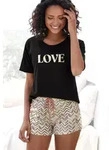 Vivance Dreams Shorty (Set, 2 tlg) mit malerischem Fischgrat-Muster