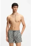 HUGO Badeshorts AARON mit Schachbrett-Logos, elastischer Bund gr&uuml;n XL (54)