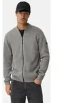 camel active Strickjacke aus reiner Lammwolle Langarm Stehkragen grau 4XL (62)