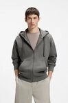 HUGO Kapuzensweatjacke Relaxed Fit, Kapuze, Taschen