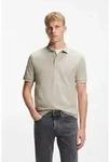 BOSS ORANGE Poloshirt Passertip mit BOSS Logo-Badge grau L (50)