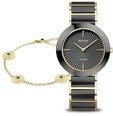 Bering Quarzuhr Bering 11435-732-GWP Damenuhr Set Black Ceramic 35mm 3ATM Bering