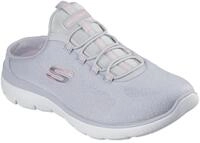 Sabot SKECHERS "SUMMITS-SIMPLY SWEET", Damen, Gr. 37, grau (hellgrau), Textil, Schuhe