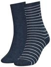 Tommy Hilfiger Socken TH WOMEN SOCK 2P SMALL STRIPE (2-Paar, 2 Paar) mit...