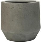 VIVANNO Blumentopf Fiberglas NEXORA Rund - Vesuvgrau Beton-Design (1 St), 31x28...