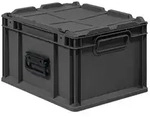 PROREGAL&reg; Stapelbox Eurobox NextGen Portable, HxBxT 23,5x30x40cm, 20L, Schwarz