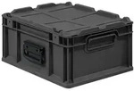 PROREGAL&reg; Stapelbox Eurobox NextGen Portable, HxBxT 18,5x30x40cm, 16L, Schwarz