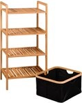 KESPER&reg; Ablageregal Regal mit Korb, Bambus, FSC, 1-tlg.
