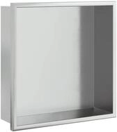 vidaXL Brauseschlauch Duschnische Geb&uuml;rstet Silbern 32x32x9 cm Edelstahl