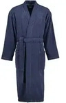 Caw&ouml; Herrenbademantel, Walkfrottee, Kimono-Kragen, G&uuml;rtel, Baumwolle blau XXL
