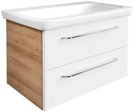 FACKELMANN Waschbeckenunterschrank Milano Waschtischunterschrank 80cm - Wei&szlig;