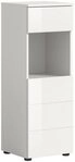 xonox.home Hochschrank Wei&szlig; Hochglanz Melamin Modern 38x106x34 cm