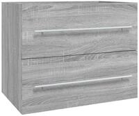 vidaXL Waschbeckenunterschrank Waschbeckenschrank Grau Sonoma 60x38,5x48 cm
