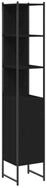 vidaXL Badkommode, Badschrank Schwarz 33x33x185,5 cm Holzwerkstoff