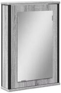 vidaXL Badezimmerspiegelschrank Bad-Spiegelschrank Grau Sonoma 42x12x60 cm