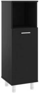 vidaXL Badkommode, Badezimmerschrank Schwarz 30x30x95 cm Holzwerkstoff