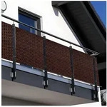NYVI Balkonsichtschutz Polyrattan Balkon Sichtschutz Privafence Balkonbespannung