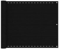 vidaXL Balkonsichtschutz Balkon-Sichtschutz Schwarz 75x300 cm HDPE
