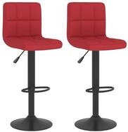 vidaXL Barhocker Barhocker 2 Stk. Weinrot Stoff (2 St)