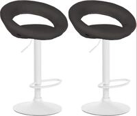 CLP Barhocker Olinda Stoff (Set, 2er), h&ouml;henverstellbar und drehbar