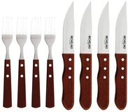 Michelino Steakbesteck 8-tlg. Jumbo Steakbesteck Set Besteckset Gabel Messer...