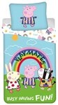 Peppa Pig Kinderbettw&auml;sche Peppa Pig, Renforc&eacute;, 2 teilig