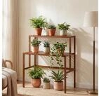 MCW Pflanzentreppe MCW-Q34, F&uuml;r den Indoor-Bereich, Nat&uuml;rliche Holzoptik