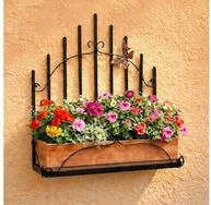 DanDiBo Blumenst&auml;nder Wandblumenhalter Metall Schwarz 50 cm Wandregal 96237