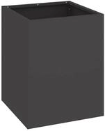 vidaXL Blumentopf Garten-Pflanzgef&auml;&szlig; Schwarz 32 x 32 x 40 cm Kaltgewalzter...