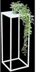 DanDiBo Blumenhocker Metall Wei&szlig; Eckig 50 - 70 cm Blumenst&auml;nder 60 cm