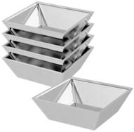vidaXL Blumentopf Garten-Pflanzgef&auml;&szlig; 5 pcs Silber 50 x 50 x 15 cm Edelstahl...