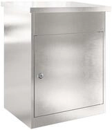 vidaXL Briefkasten Paketdrop-Box mit Speicher Silber 47,5 x 38 x 59 cm Edelstahl
