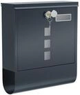 SONGMICS Briefkasten Postkasten, Schloss mit drehbarer Abdeckung, 30,5 x 9,5 x...