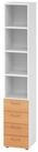 HAMMERBACHER Aktenschrank Regal 6OH 4 Sch&uuml;be wei&szlig;/Buche