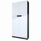 Vladon Aktenschrank Logan (Aktenschrank, mit 5 F&auml;chern und 4 T&uuml;ren) Schwarz