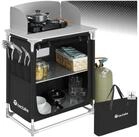 tectake Campingtisch Campingk&uuml;che Premium mit Aluminiumgestell und 2 F&auml;chern