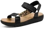 MARCO TOZZI Riemchensandale Plateau, Sandalette in veganer Verarbeitung schwarz...